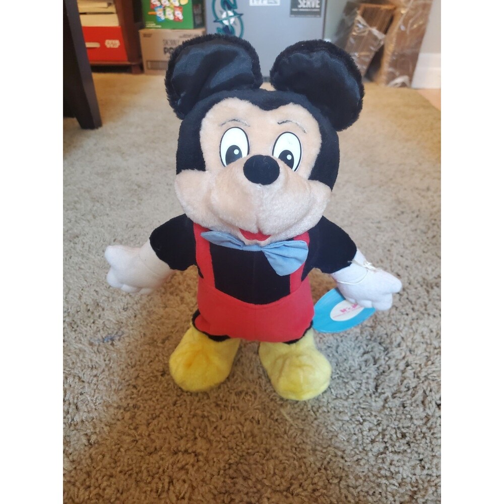 Vintage 1980 Worlds of Wonder WOW Little Boppers Mickey Mouse Plush Toy untested
